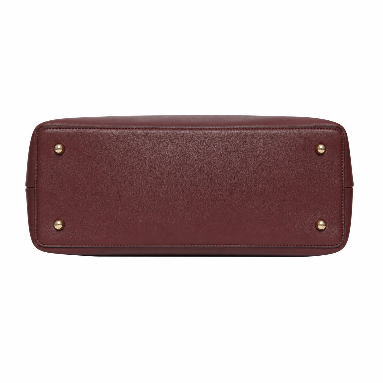 Bagaura Classic Burgundy Faux Leather Tote Bag