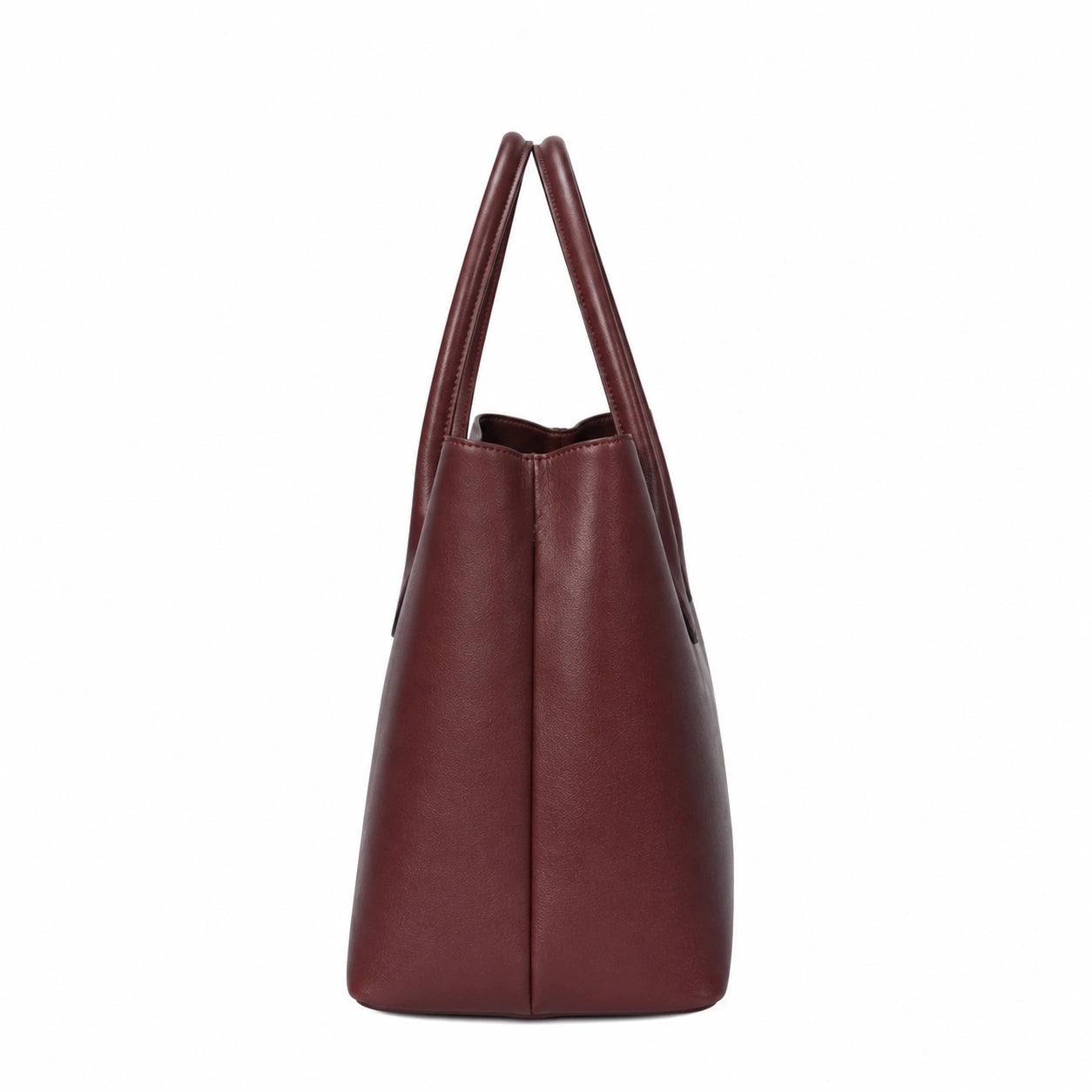 Bagaura Classic Burgundy Faux Leather Tote Bag