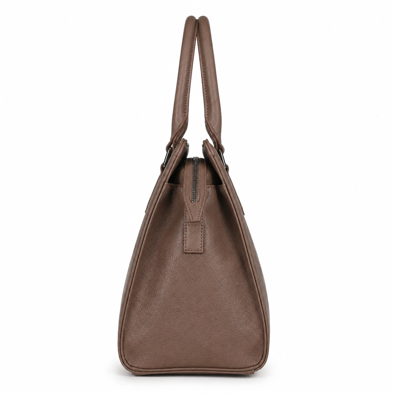 Bagaura Textured Beige Faux Leather Tote Bag