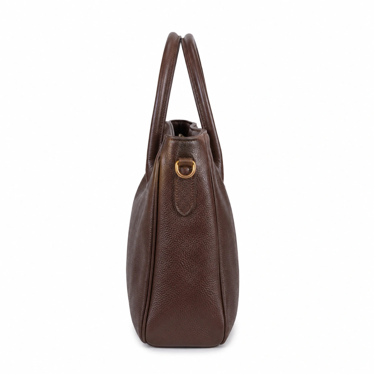 Bagaura Textured Brown Faux Leather Tote Bag