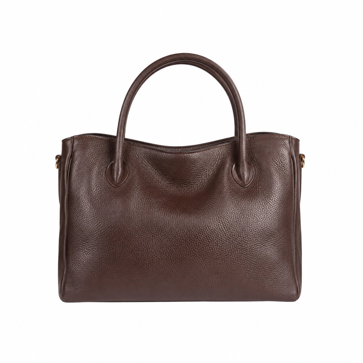Bagaura Textured Brown Faux Leather Tote Bag