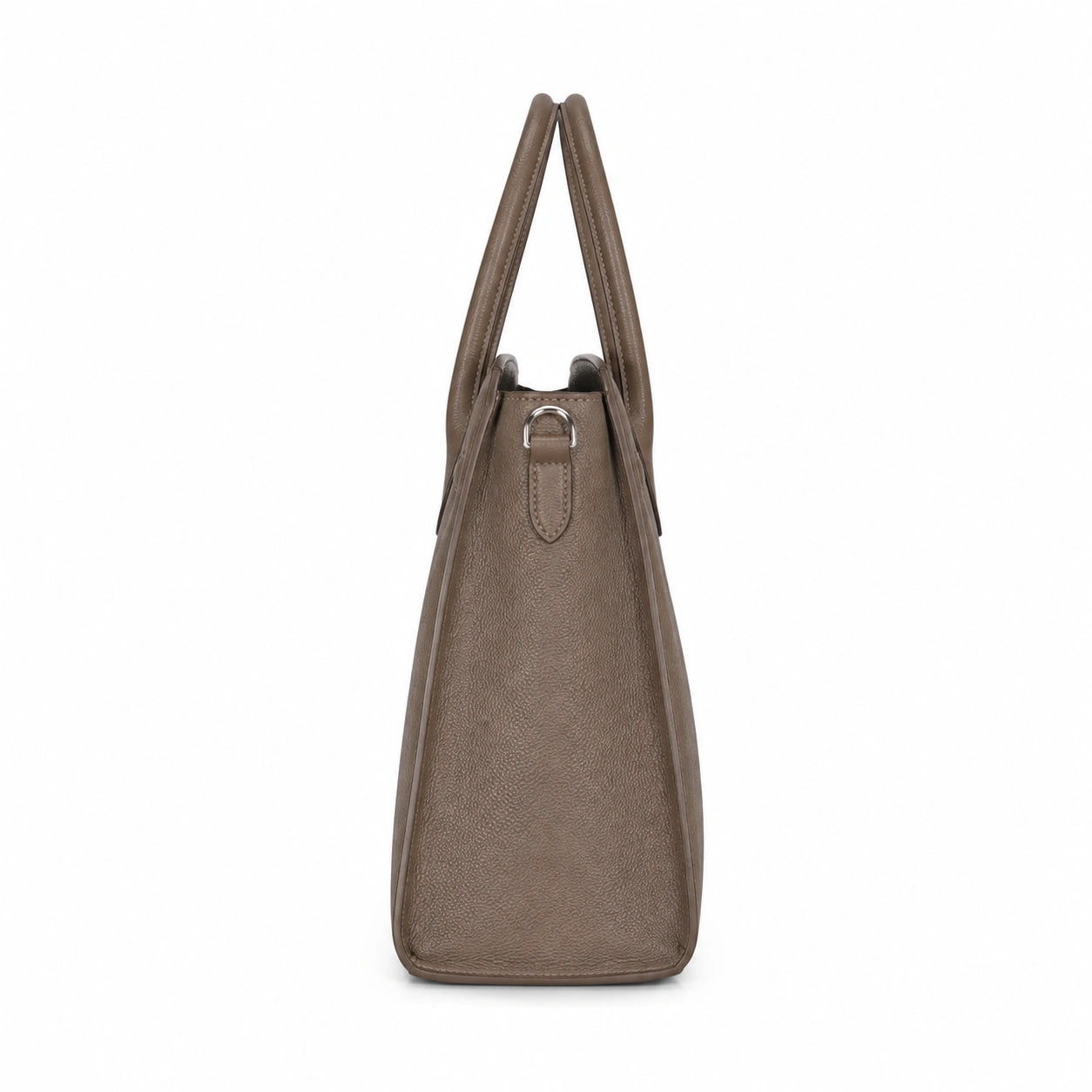 Bagaura Textured Grey Faux Leather Tote Bag