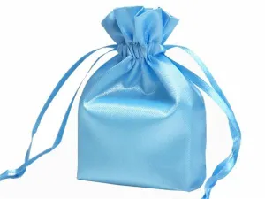 4x6 Blue Elegant Satin Bags - 12 pcs