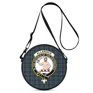 Allardice Tartan Round Satchel Bags with Family Crest