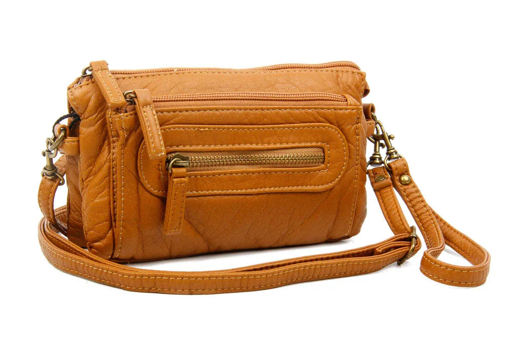 Anita Three Way Crossbody Wristlet Light Brown