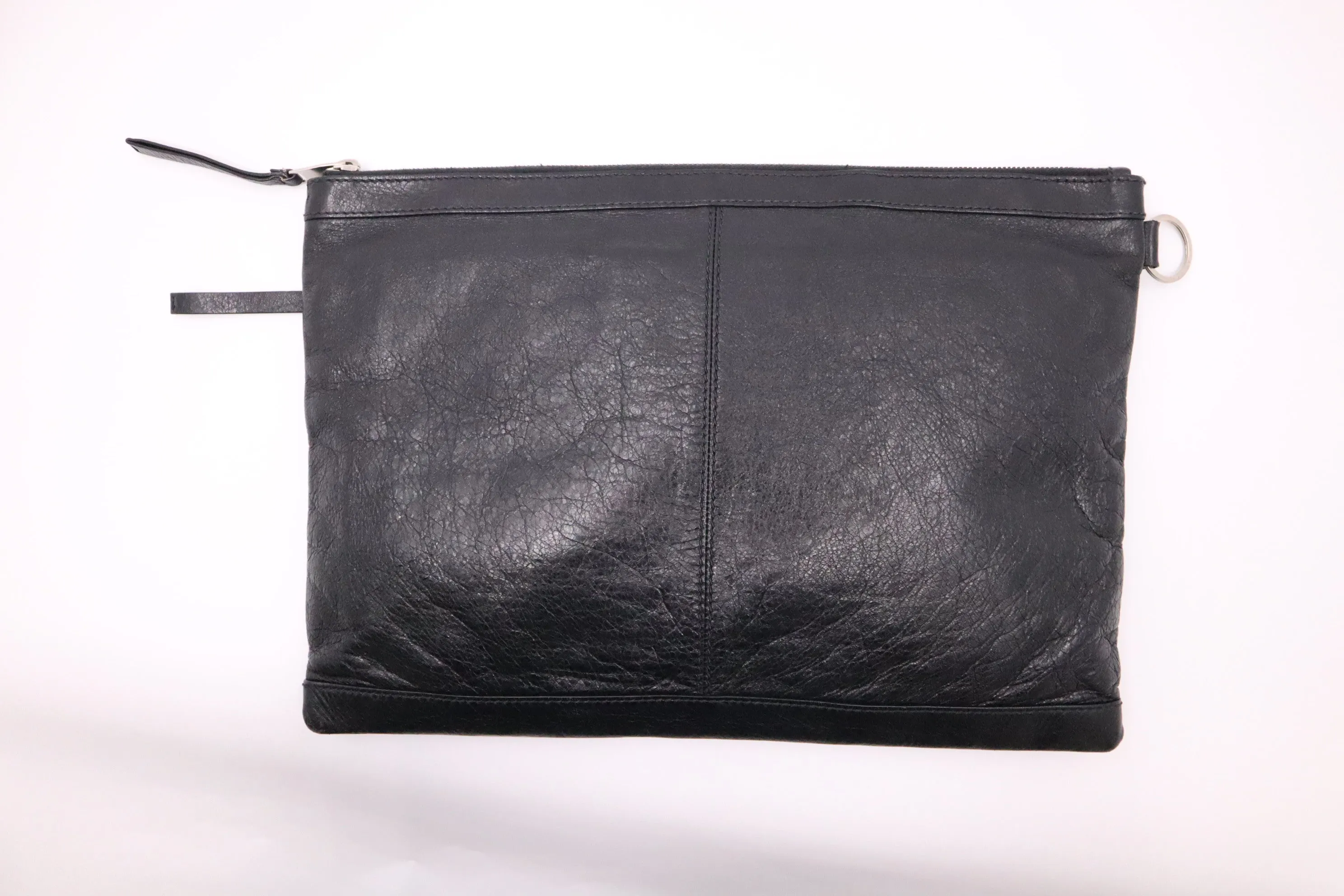 Balenciaga Le Cagole Clutch in Black Leather