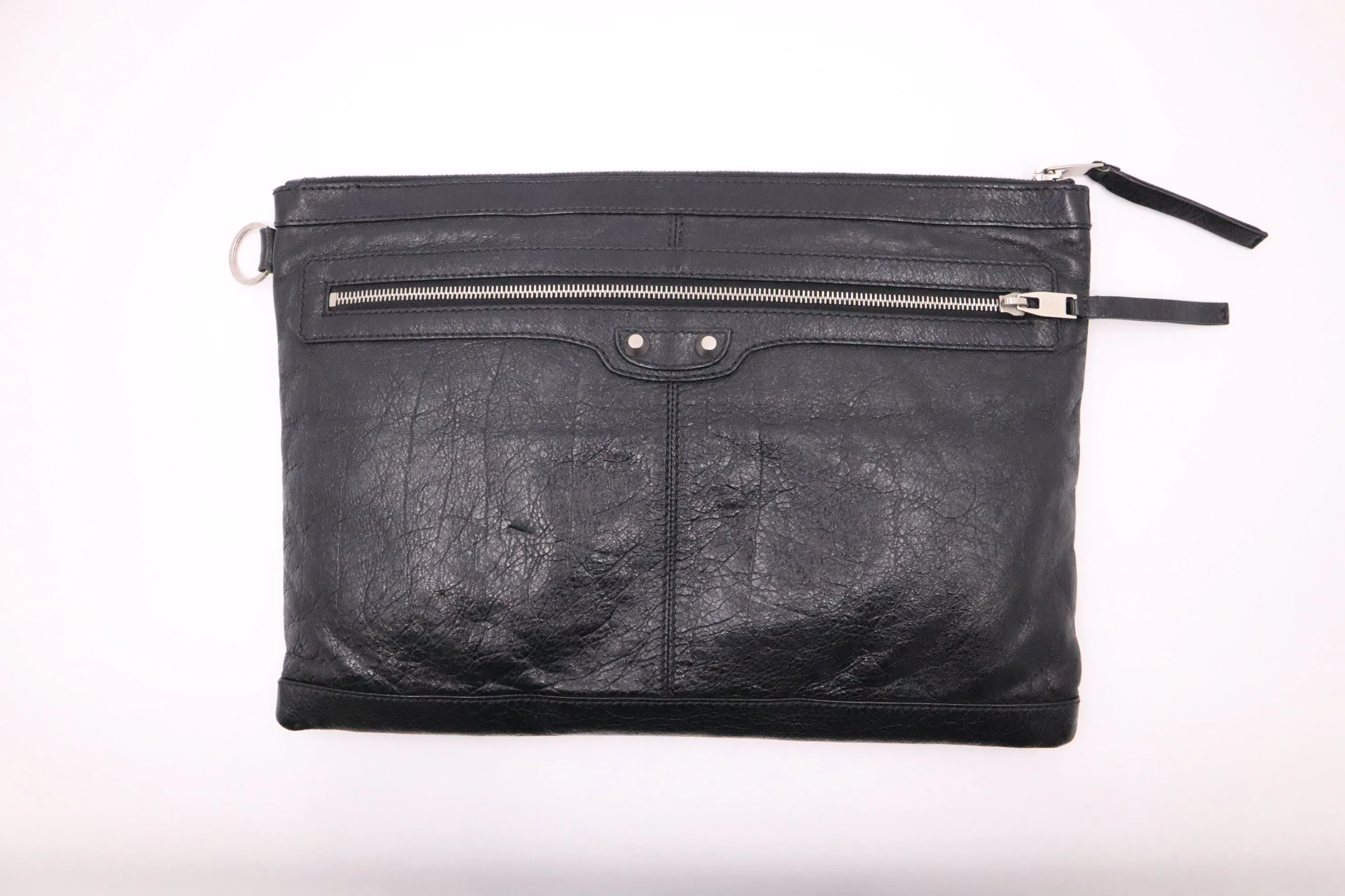 Balenciaga Le Cagole Clutch in Black Leather