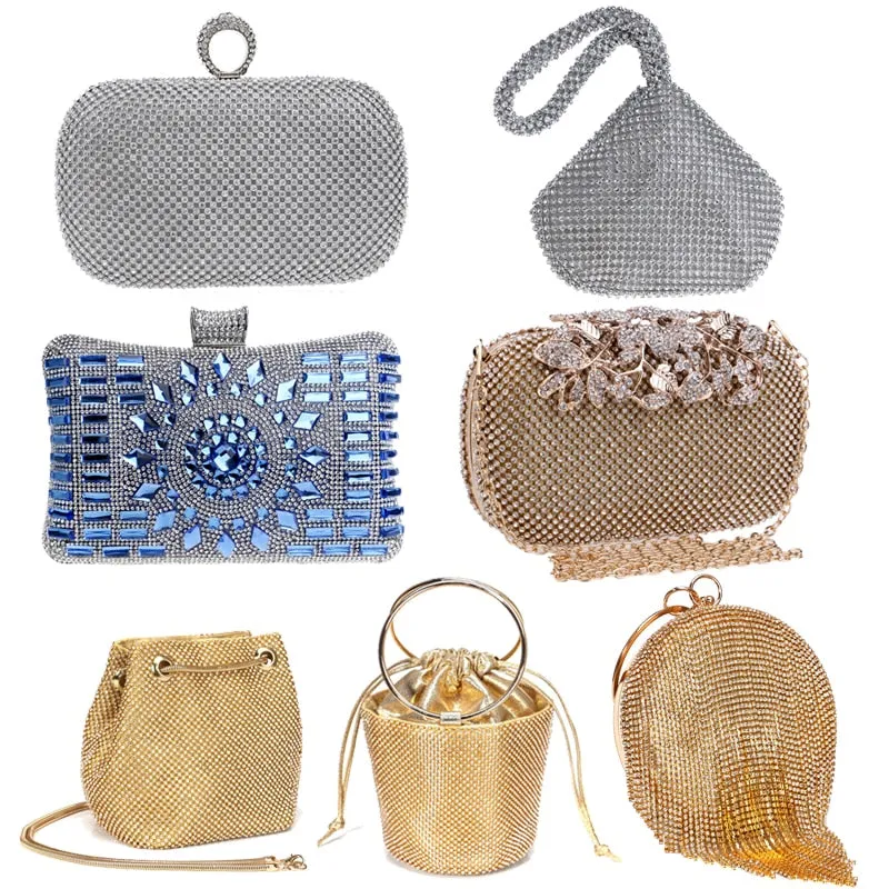 Bejeweled Rhinestone Evening Clutch Handbags