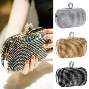 Bejeweled Rhinestone Evening Clutch Handbags