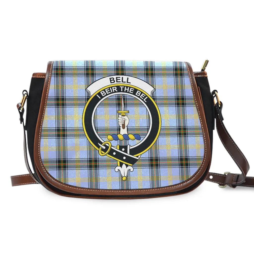 Bell Tartan Saddle Bag with Family Crest