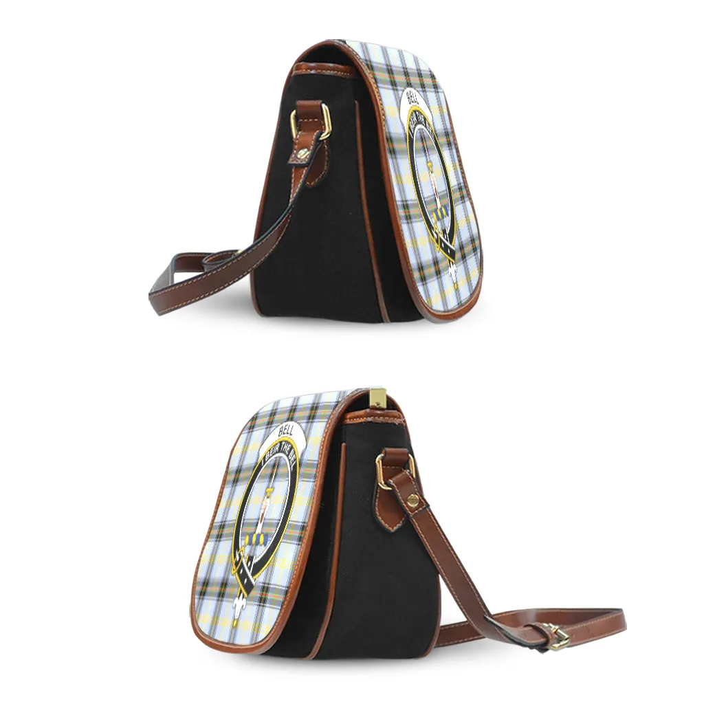 Bell Tartan Saddle Bag with Family Crest