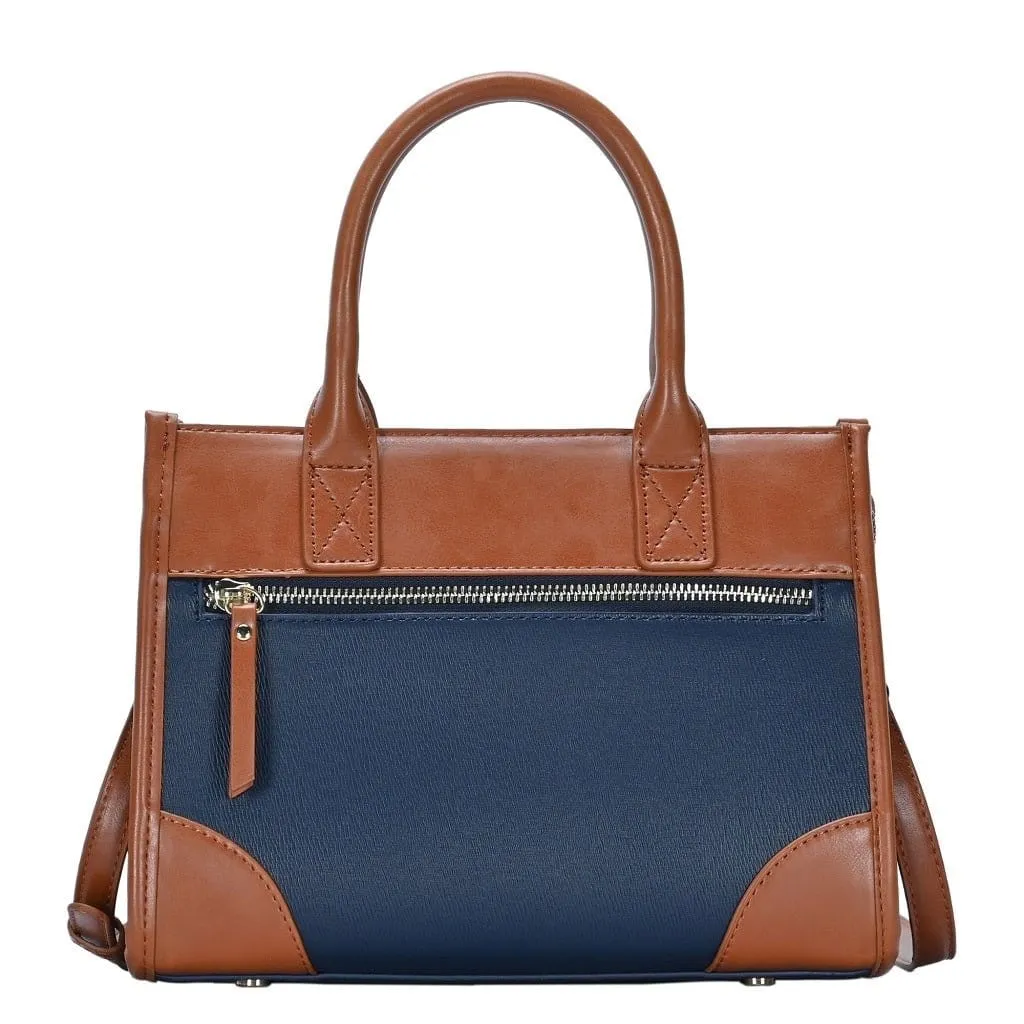 BGW4154 Structured Two-Tone Satchel