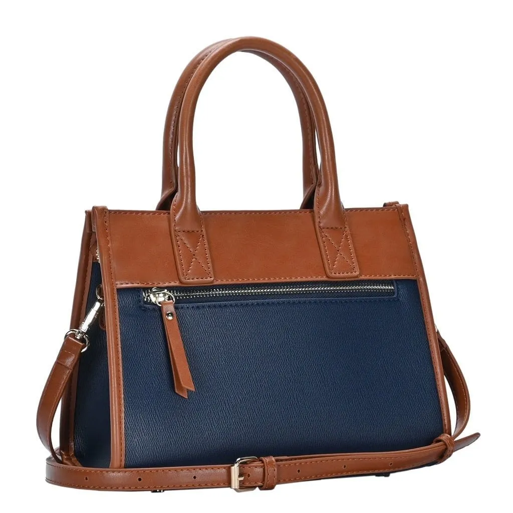 BGW4154 Structured Two-Tone Satchel