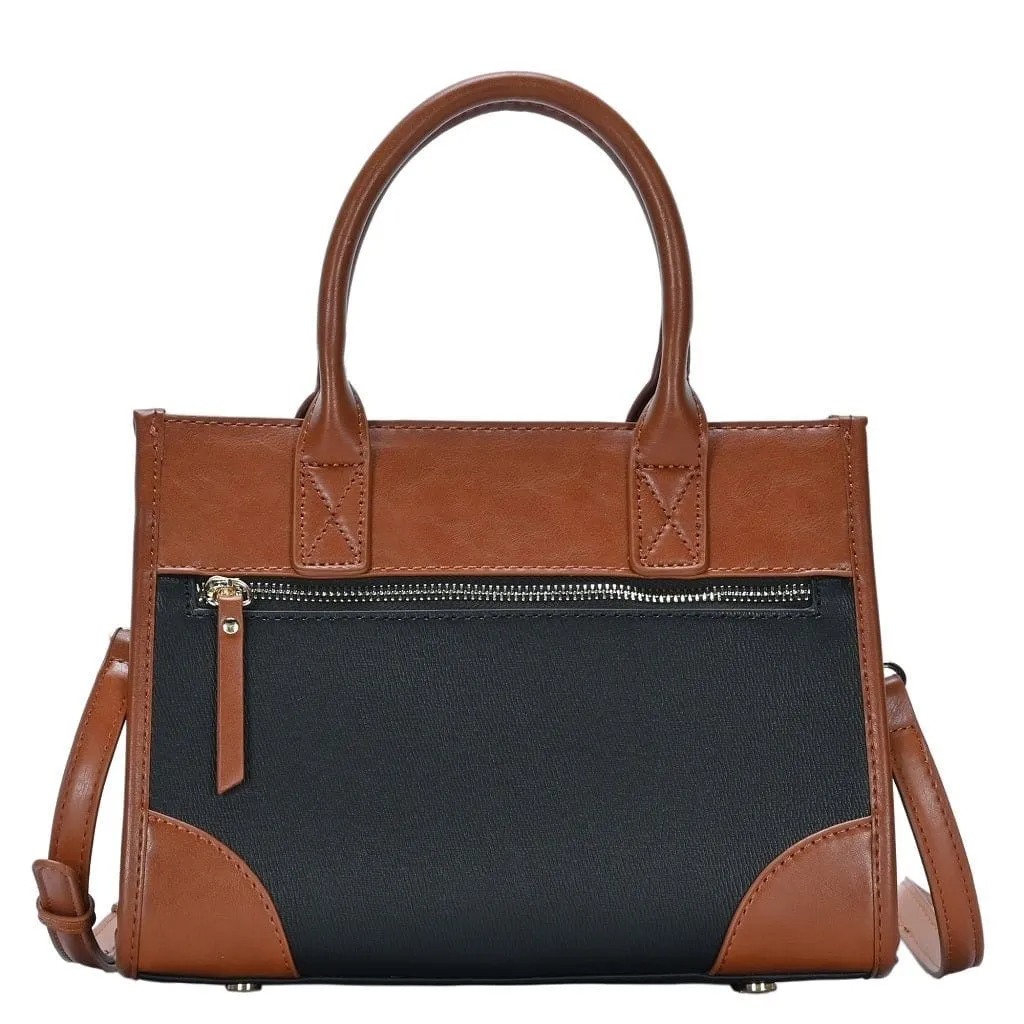 BGW4154 Structured Two-Tone Satchel