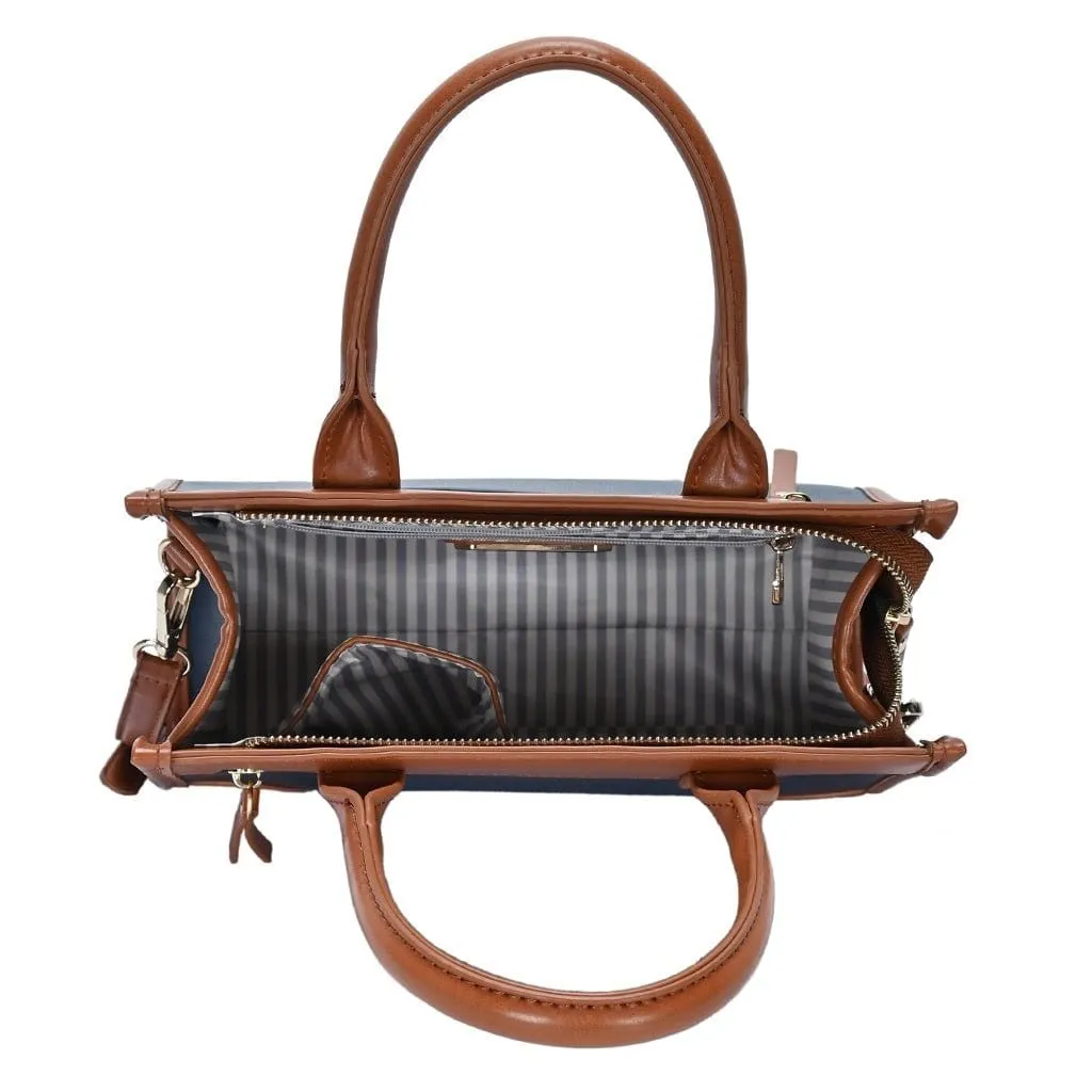 BGW4154 Structured Two-Tone Satchel