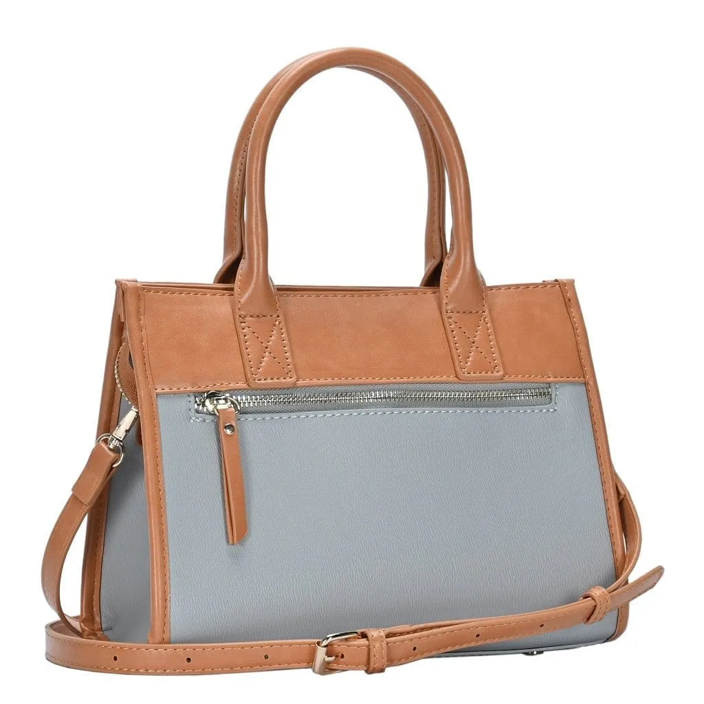 BGW4154 Structured Two-Tone Satchel