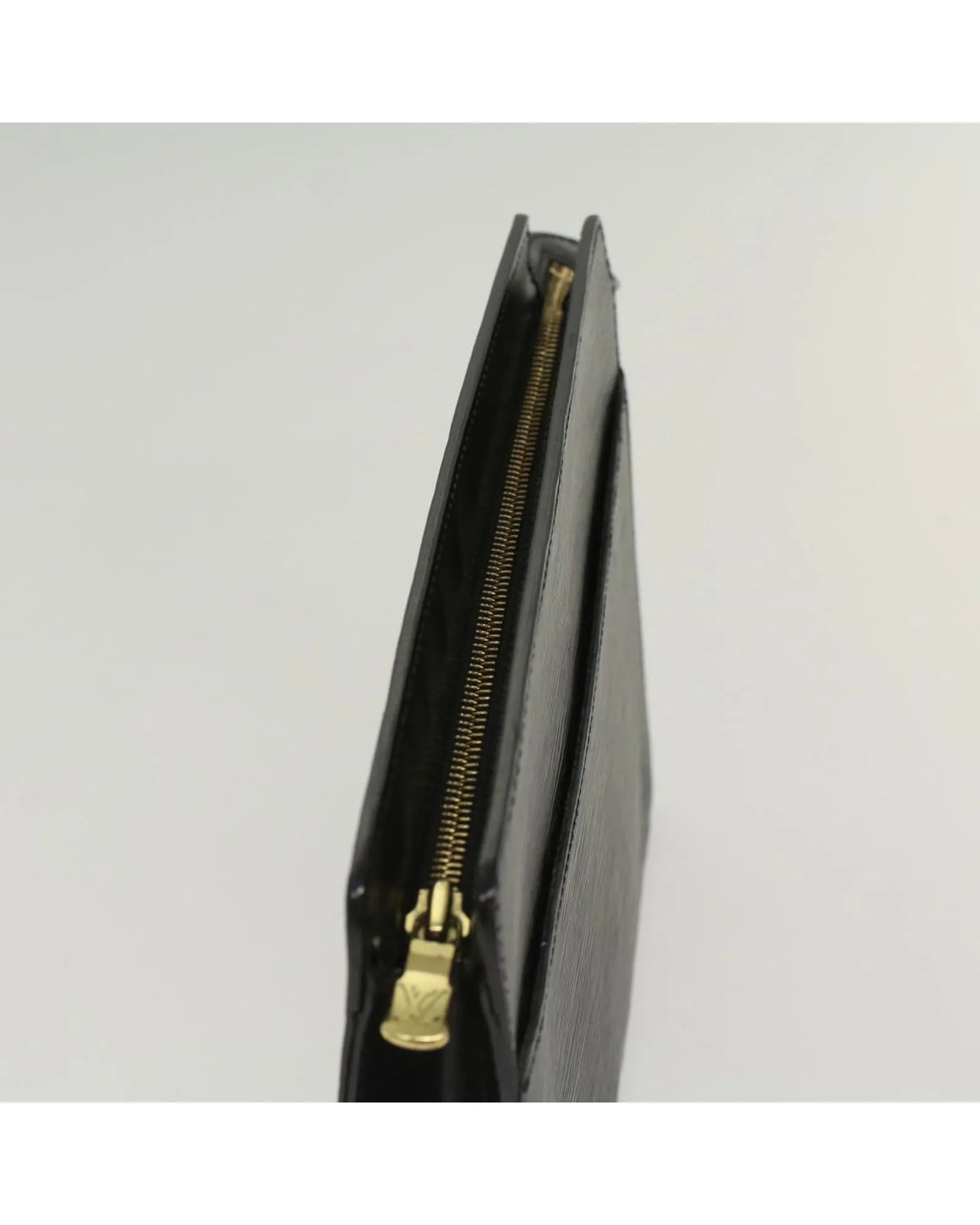 Black Epi Leather Clutch Bag