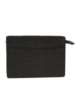 Black Epi Leather Clutch Bag