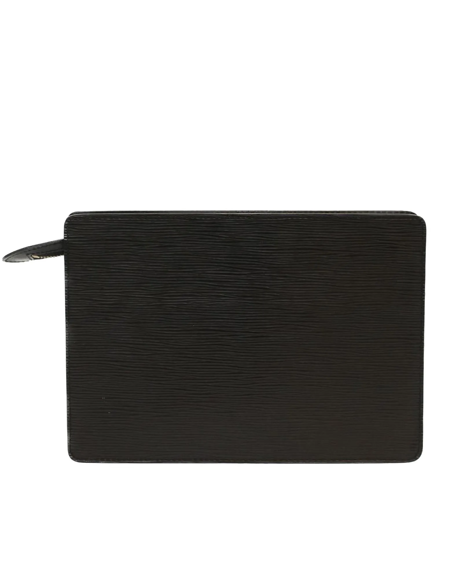 Black Epi Leather Clutch Bag