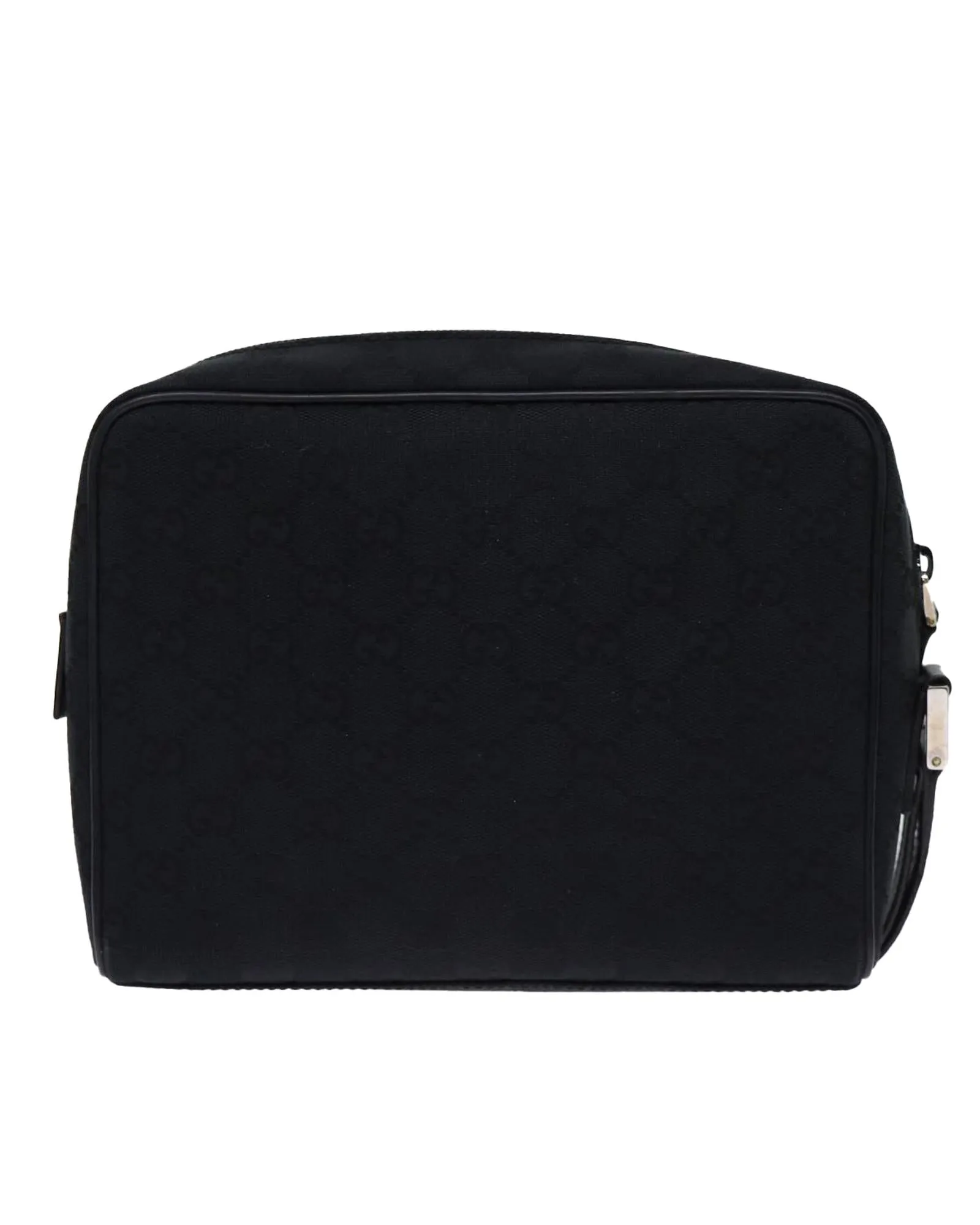 Black GG Canvas Clutch Bag - Italian Made Designer Accessory