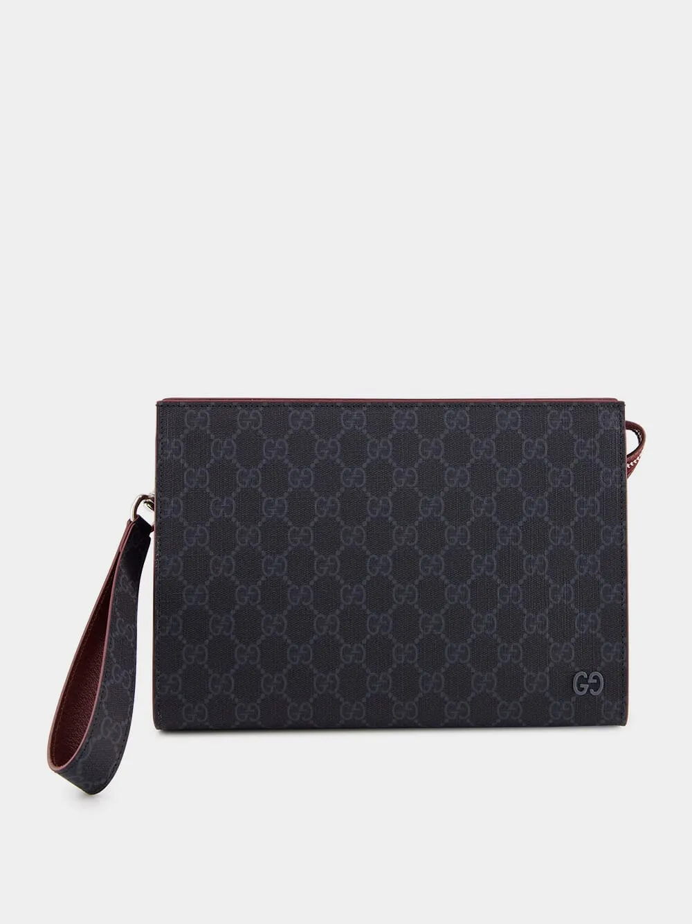 Black GG Leather Pouch