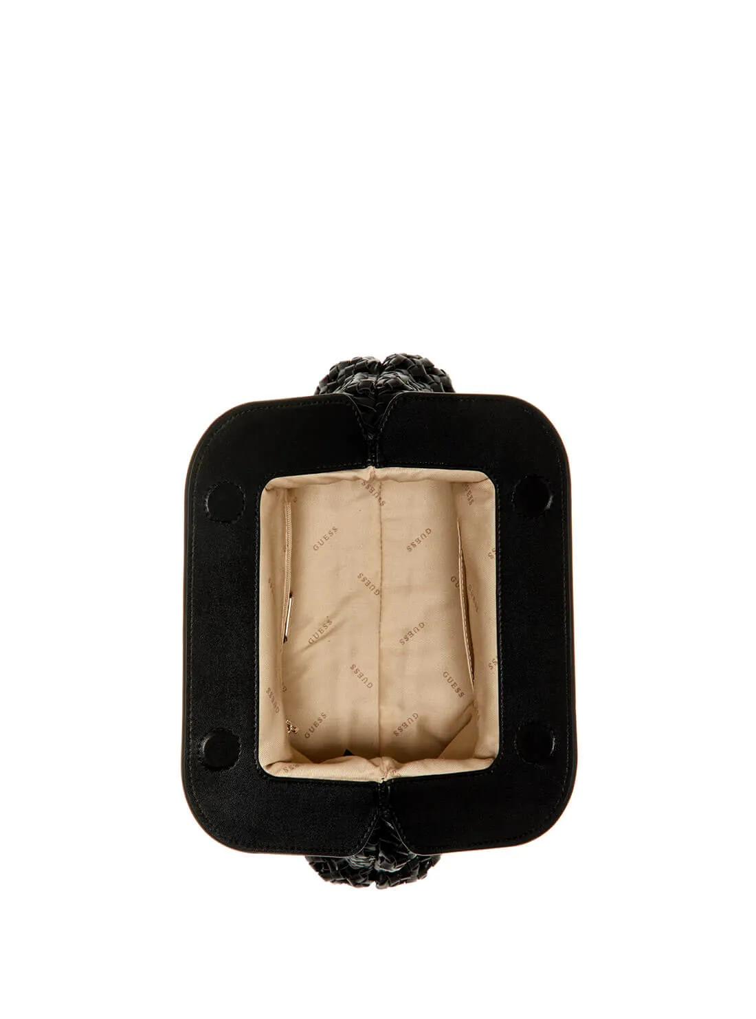 Black Sicilia Frame Clutch Crossbody Bag