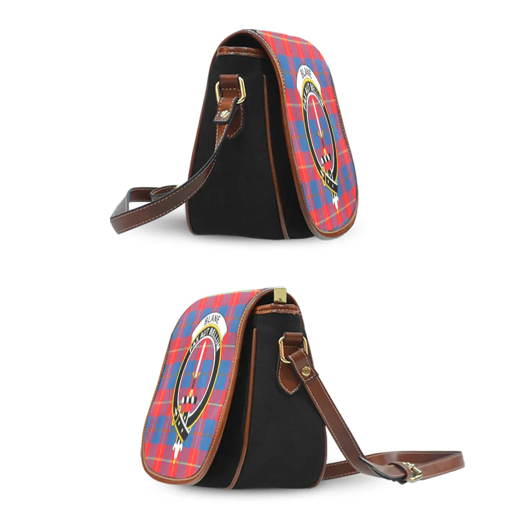 Blane Tartan Saddle Bag with Family Crest