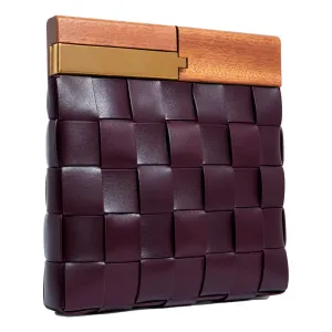 Bottega Veneta 'BV SNAP' Burgundy Mogano Grape Handbag