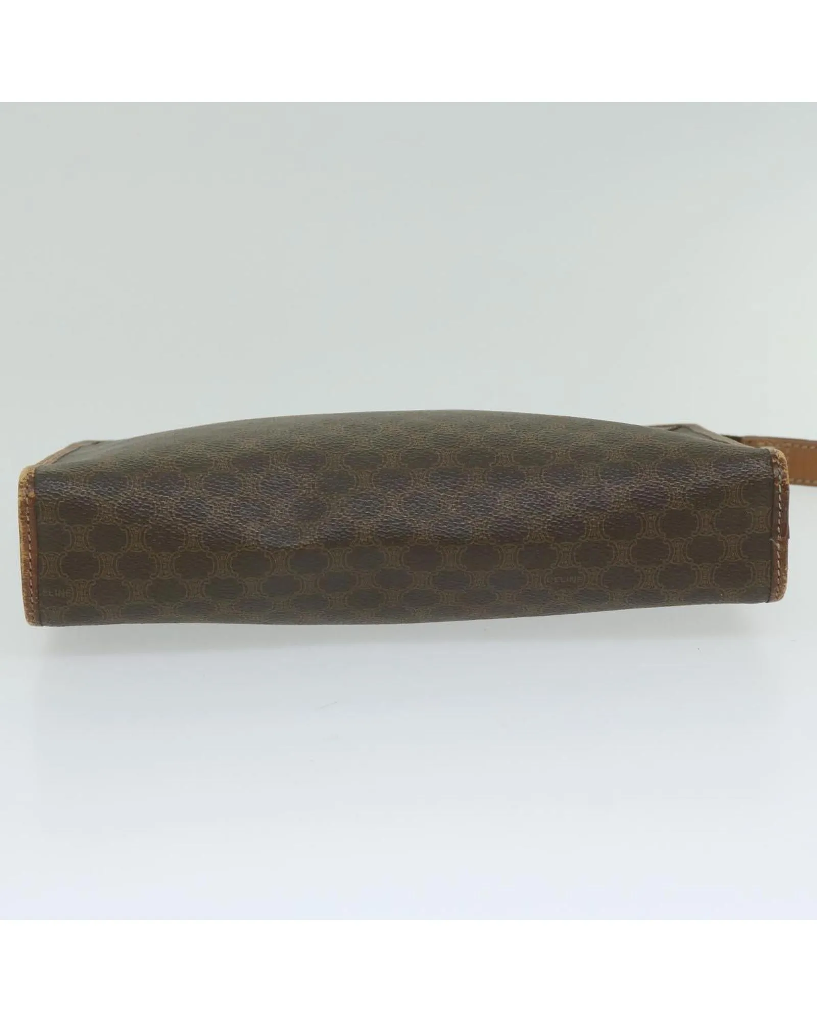 Brown Macadam Canvas Clutch Bag - Authentic CELINE