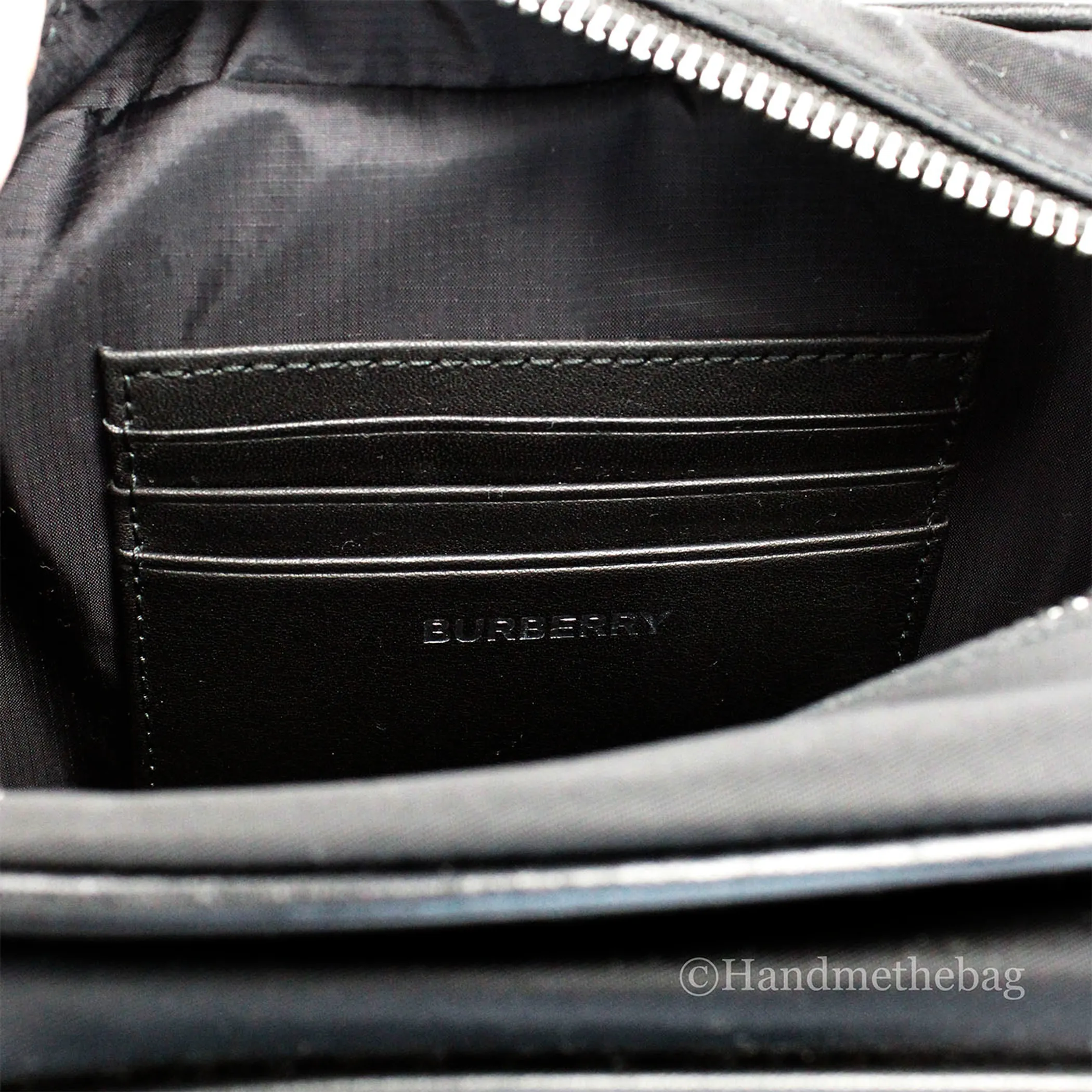 Burberry Paddy Small Black Nylon Camera Belt Crossbody