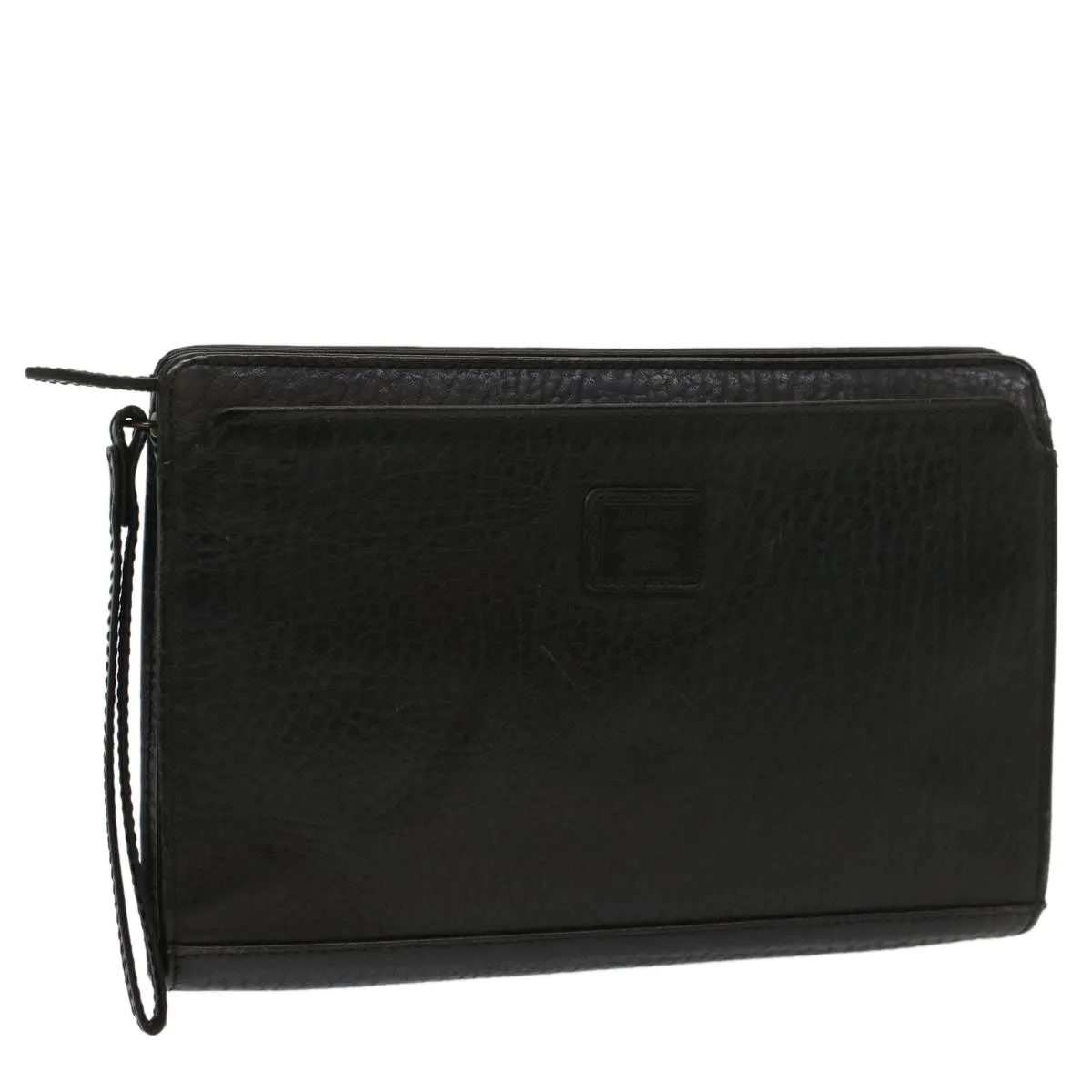 BURBERRYSs Clutch Bag Leather Black  bs8538