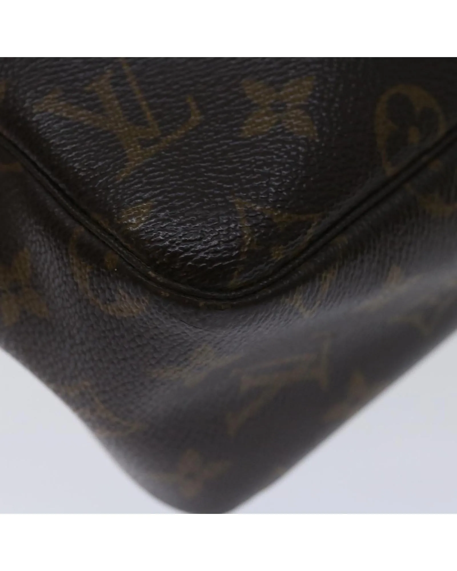 Canvas Clutch Bag with Accessories - Monogram Pattern - French Made