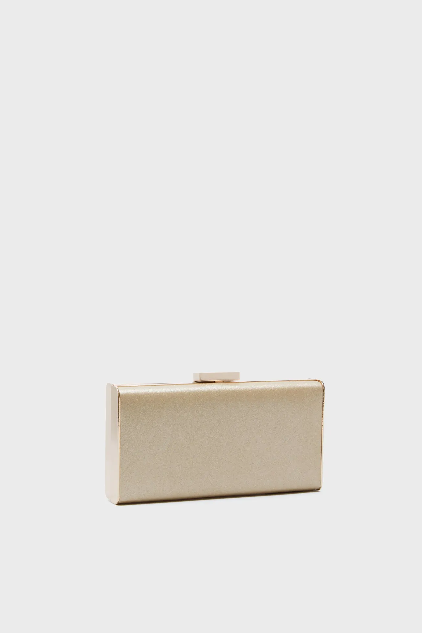 Champagne Precious Metallic Slimline Clutch