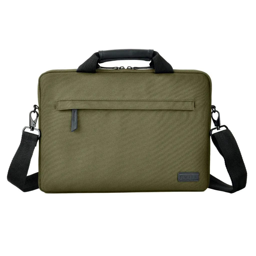 Evol 14.1″ Slim Laptop Brief - Recycled Material - Olive