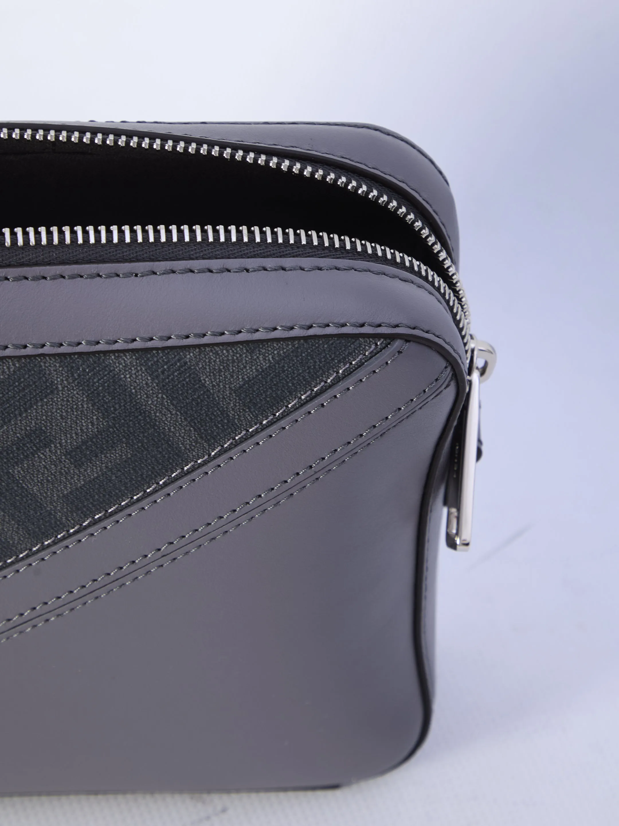 Fendi Diagonal Gray FF Camera Case Bag