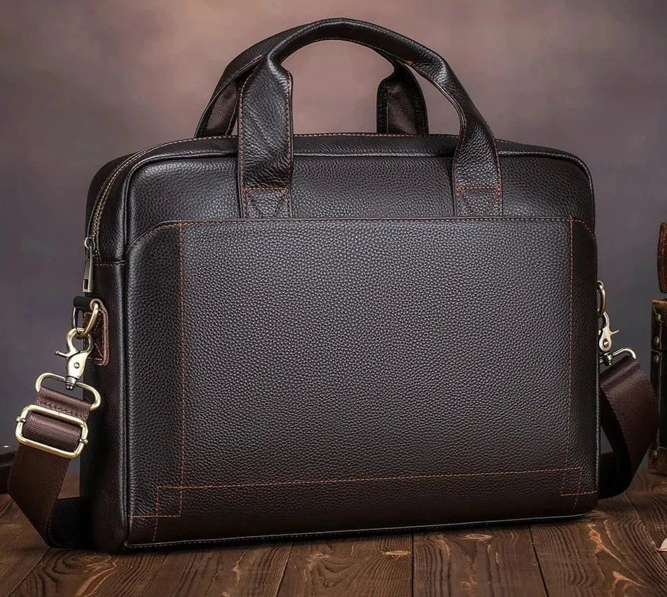 Genuine Leather Laptop Messenger Bag