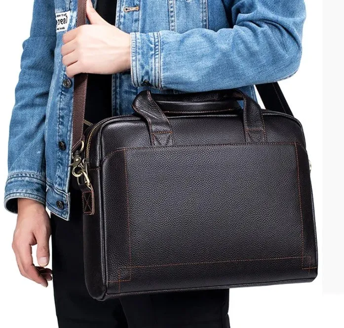 Genuine Leather Laptop Messenger Bag