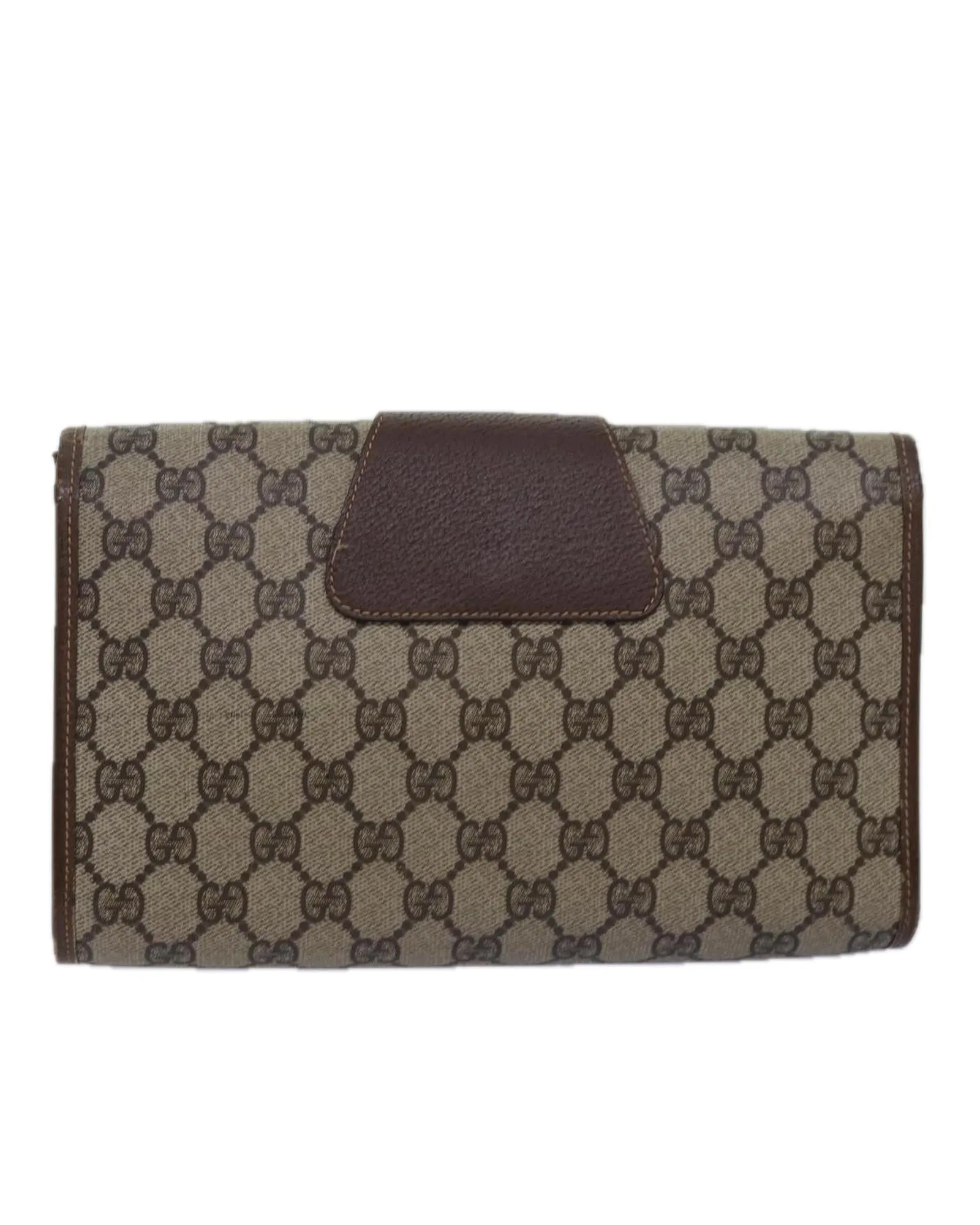 GG Supreme Web Sherry Line PVC Leather Clutch Bag