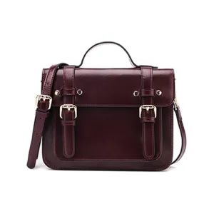 High Quality Leather Small Satchel Shoulder Bags For Ladies