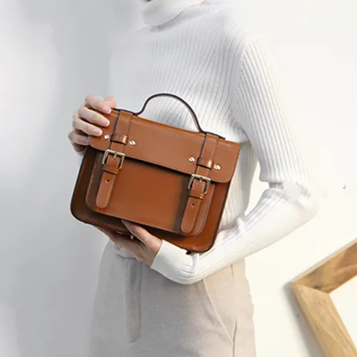 High Quality Leather Small Satchel Shoulder Bags For Ladies