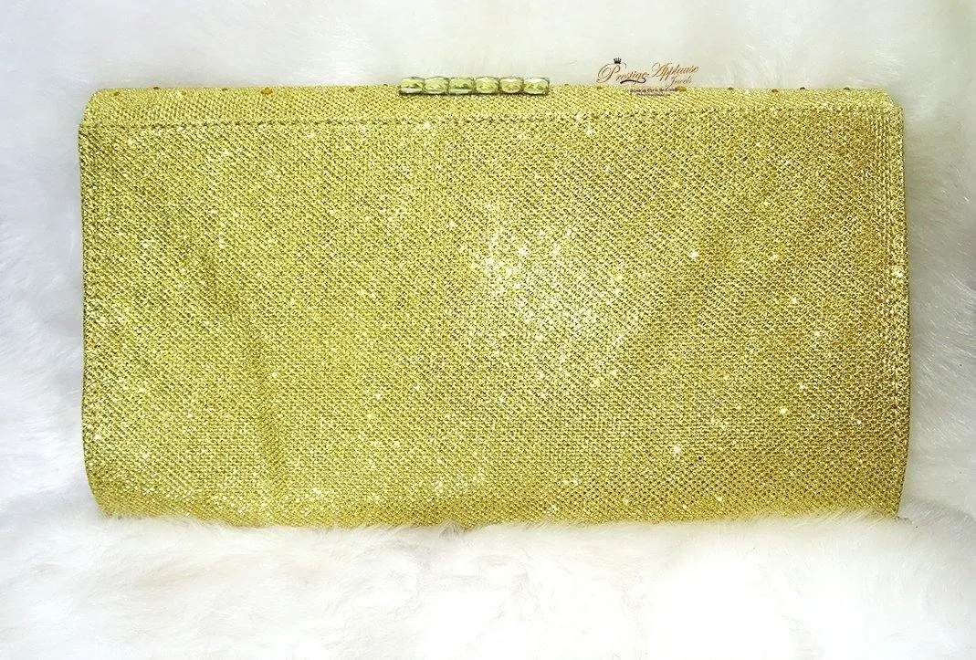 Ladies' Shiny Envelope Clutch Gold Bag Sequins Evening Clutch Purse Bridal Marriage bag Crossover Shoulder bag Sparkly Evening Handbag Prom Bag