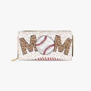 Long Type Zipper Purse, Baseball/Softball Mom,Mum