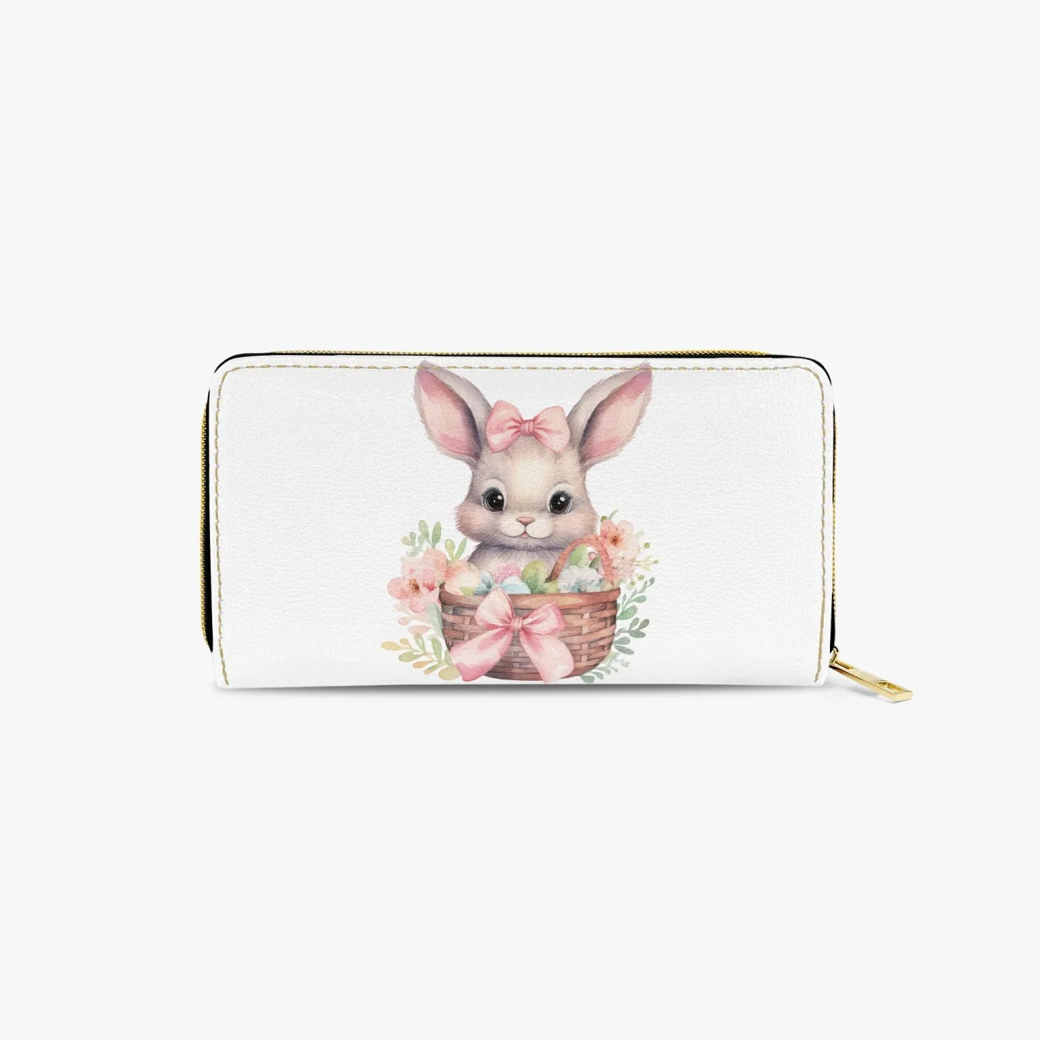 Long Type Zipper Purse, Easter, Rabbit, awd-1346