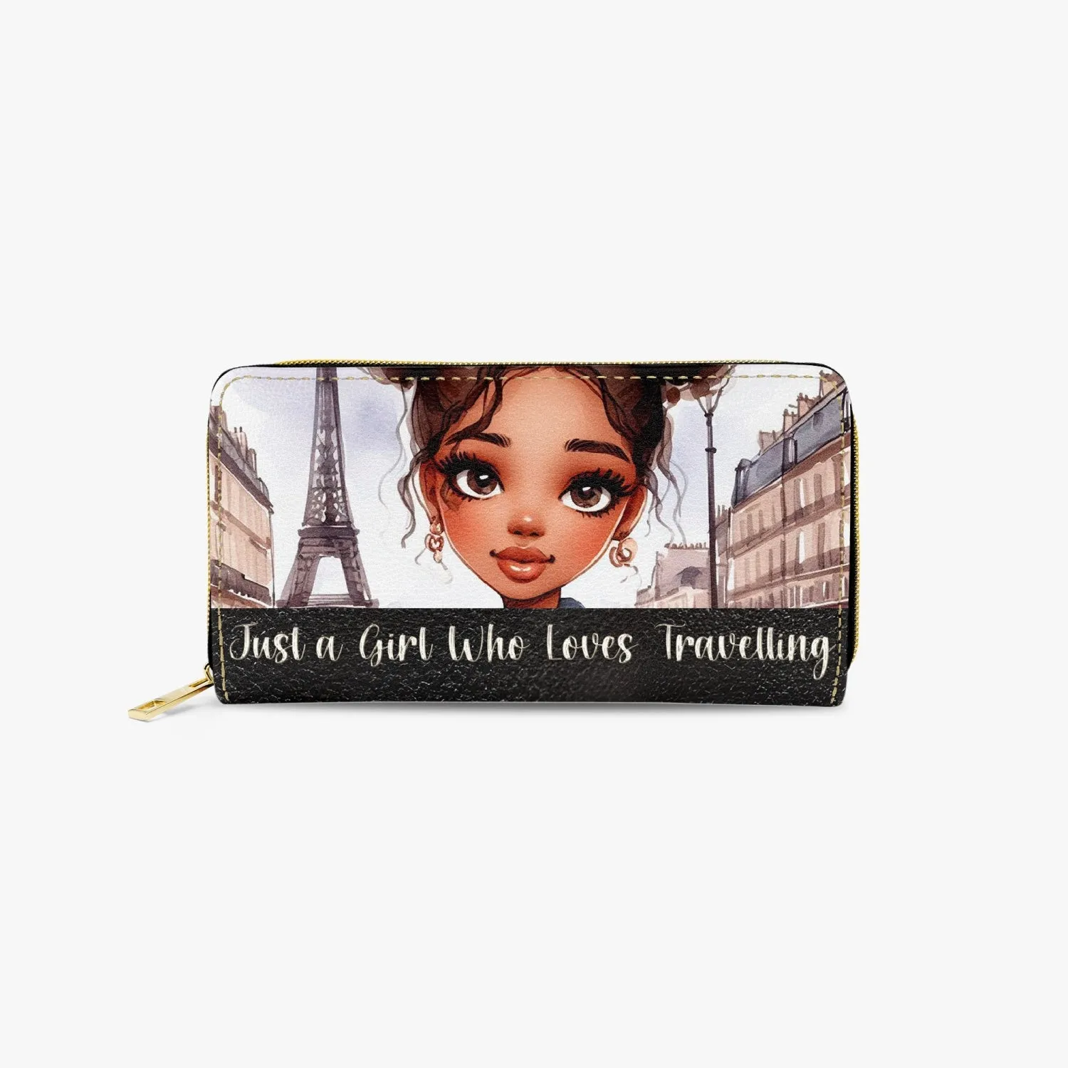 Long Type Zipper Purse - Just a Girl Who Loves Travelling