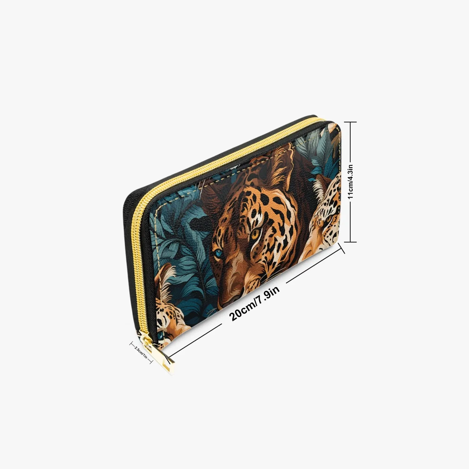 Long Type Zipper Purse - Leopard