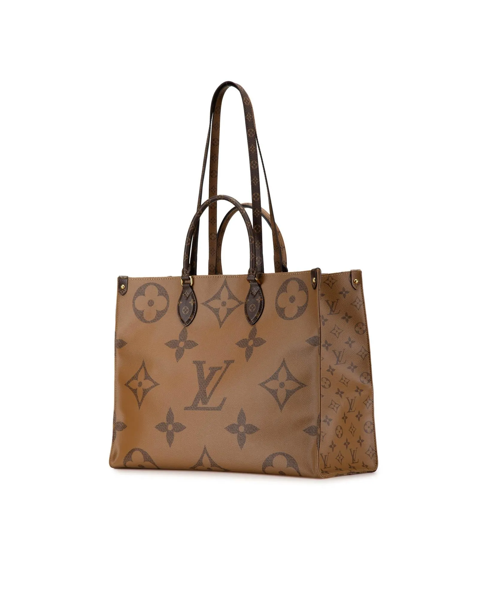 Louis Vuitton OnTheGo GM Monogram Coated Canvas Tote Bag Brown