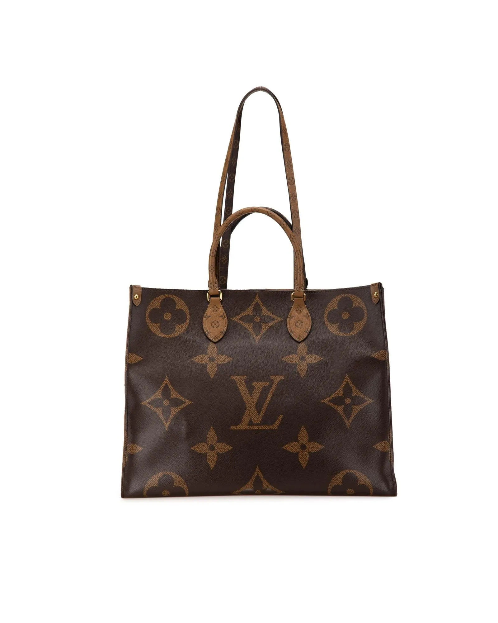 Louis Vuitton OnTheGo GM Monogram Coated Canvas Tote Bag Brown