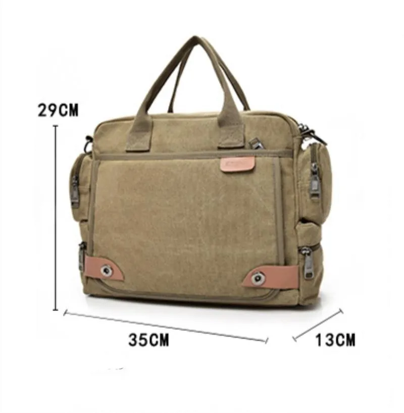 Men's Canvas Crossbody Messenger Bag