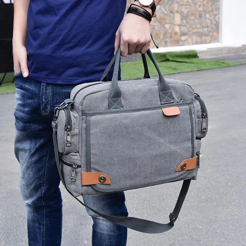 Men's Canvas Crossbody Messenger Bag