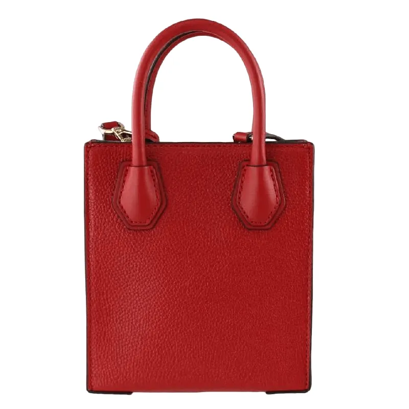 Michael Kors Mercer Extra-Small Pebbled Bag, Red